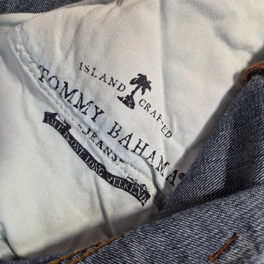 Tommy Bahama Jeans Mens 54 (52)/32 Classic Fit Blue Denim Straight Cotton Tencel